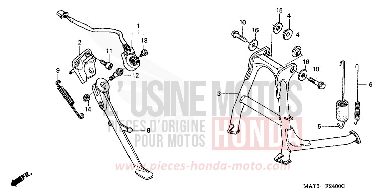 STAND for Super Blackbird CANDY GLORY RED-U (R101) from 2001
